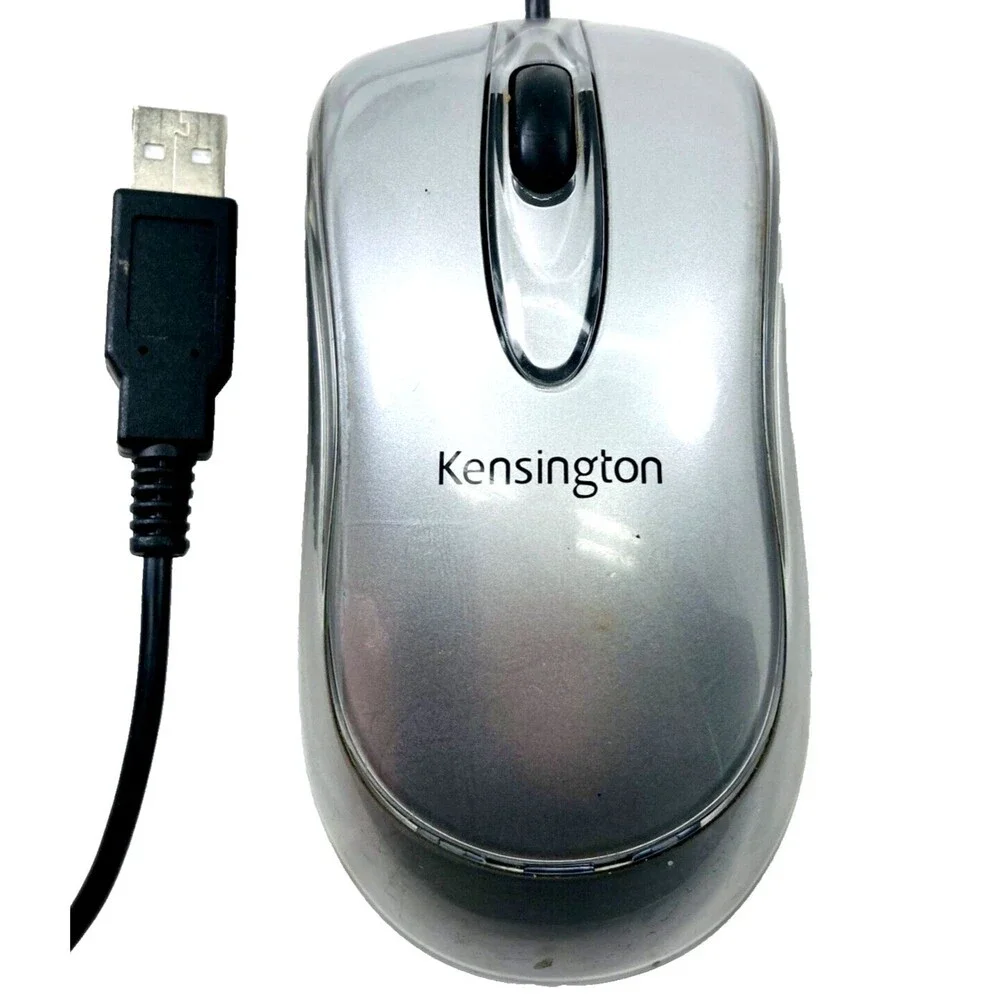 Kensington USB Wired Mouse K72213 Optical Wheel 3 Button x 1 Cord 69 inch